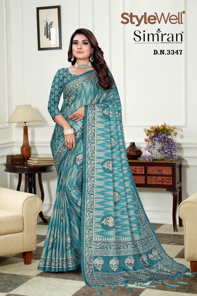 Simran By Stylewell Printed Daily Wear Sarees Wholesale Shop In Surat